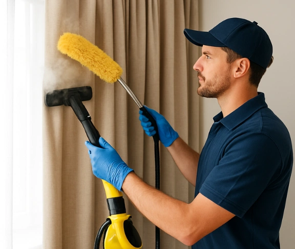 Trusted residential curtain cleaning technician Matty Curtain Cleaning tivoli QLD