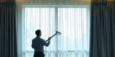 Commercial curtain steam cleaning service tivoli hotels offices