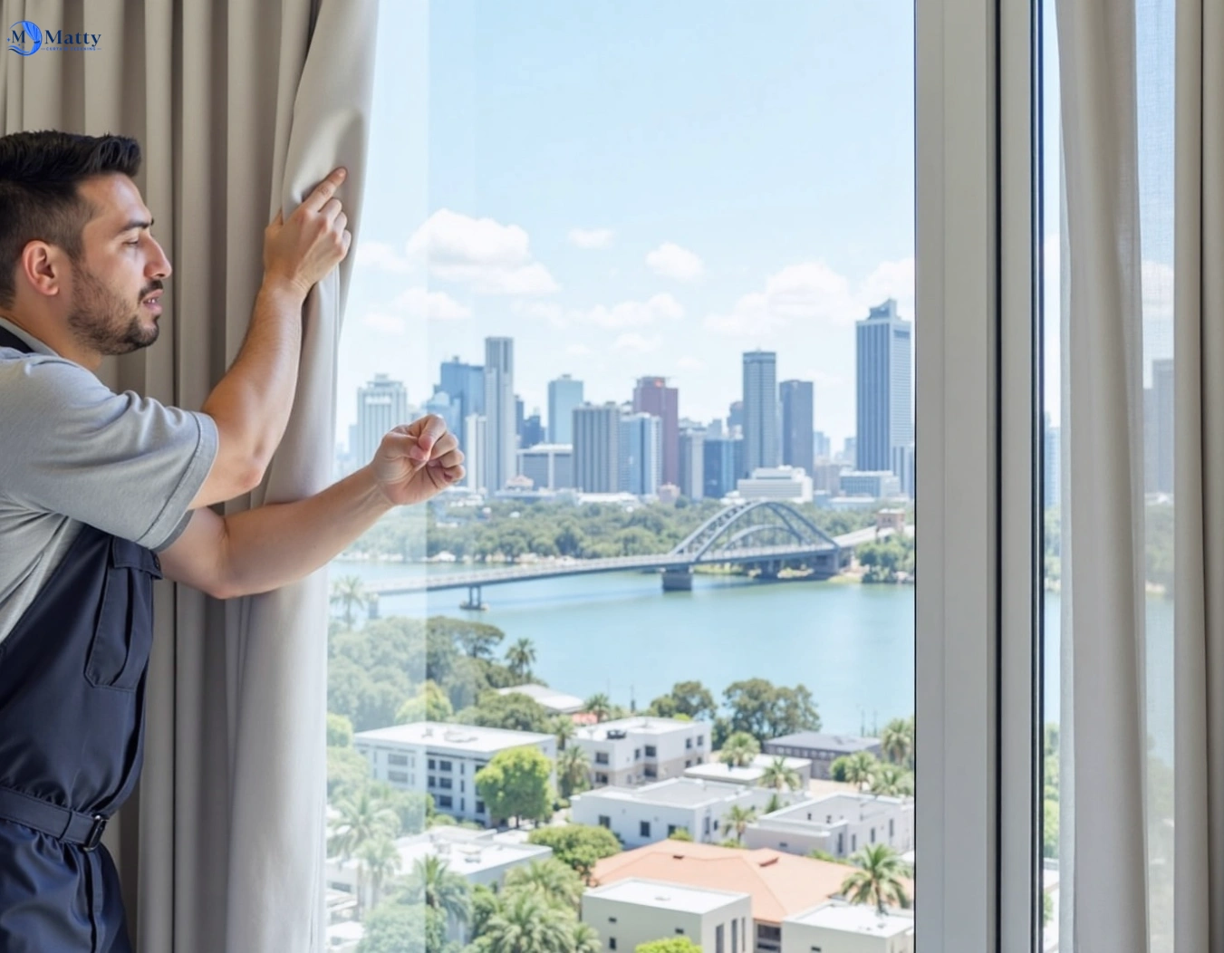 Professional curtain steam cleaning service tivoli QLD by Matty Curtain Cleaning