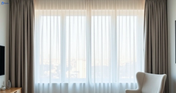 Freshly steam cleaned curtains in tivoli QLD